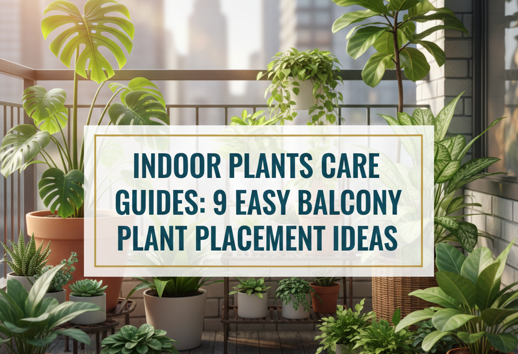 Indoor Plants Care Guides: 9 Easy Balcony Plant Placement Ideas