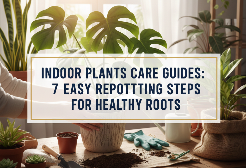 Indoor Plants Care Guides: 7 Easy Repotting Steps for Healthy Roots