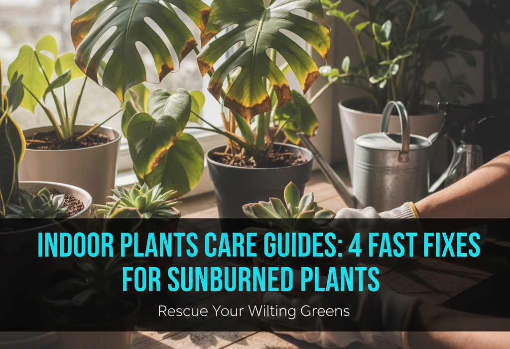 Indoor Plants Care Guides: 4 Fast Fixes for Sunburned Plants